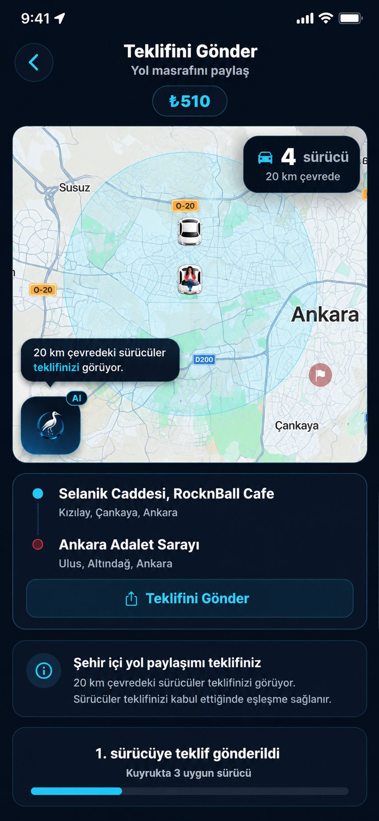 Leylek TAG yolcu ekranı — QR ile güvenli biniş