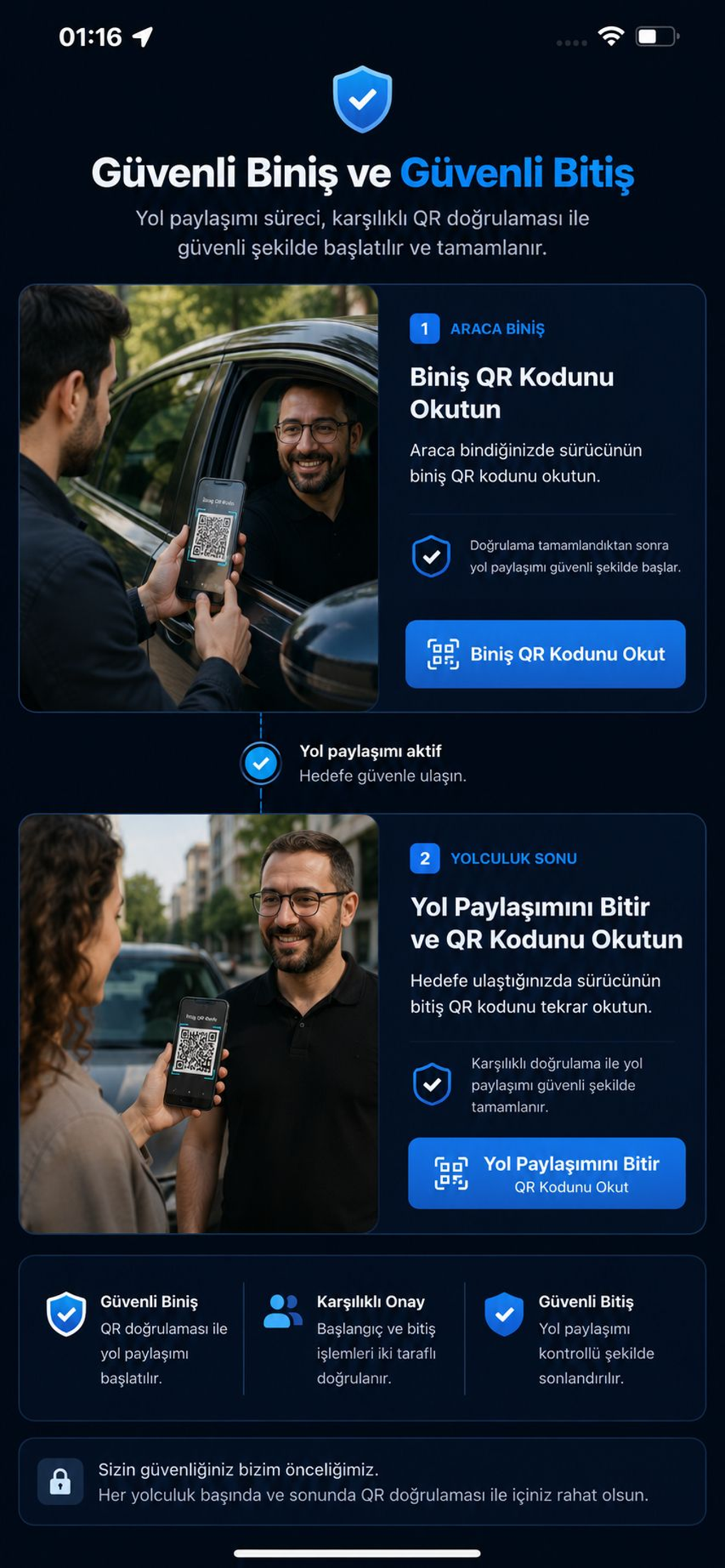 Leylek TAG yolcu ekranı — Leylek Zeka operasyon desteği